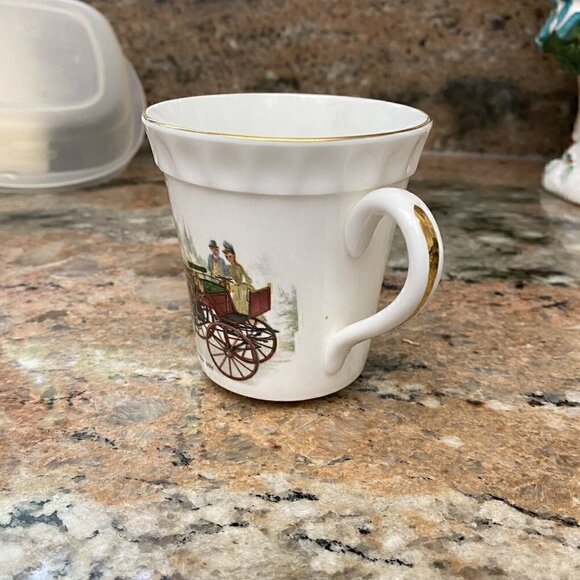 Daimler 1886 Crown Stanford Shire England Fine Bone china Mug Cup White - Picture 2 of 4